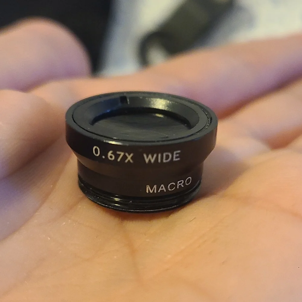 Macro and fish lens clip on set for phone or camera